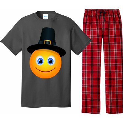 Thanksgiving Pilgrim Emoji Smiley Pajama Set