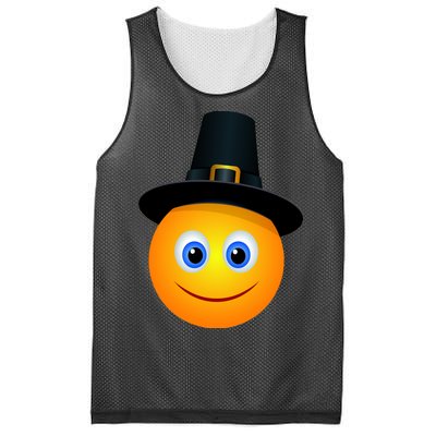 Thanksgiving Pilgrim Emoji Smiley Mesh Reversible Basketball Jersey Tank