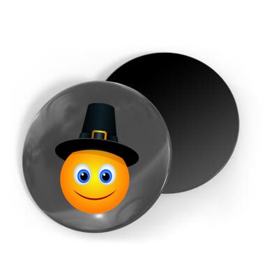 Thanksgiving Pilgrim Emoji Smiley Magnet