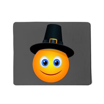 Thanksgiving Pilgrim Emoji Smiley Mousepad