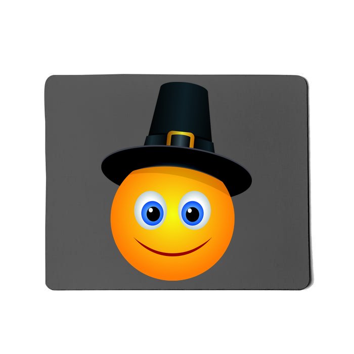 Thanksgiving Pilgrim Emoji Smiley Mousepad