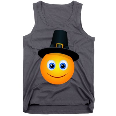 Thanksgiving Pilgrim Emoji Smiley Tank Top