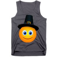 Thanksgiving Pilgrim Emoji Smiley Tank Top