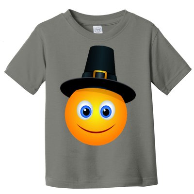 Thanksgiving Pilgrim Emoji Smiley Toddler T-Shirt