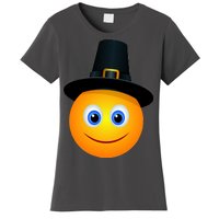 Thanksgiving Pilgrim Emoji Smiley Women's T-Shirt