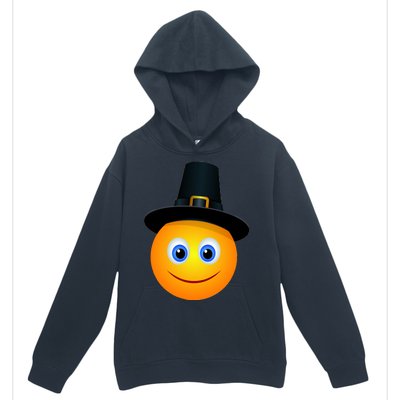 Thanksgiving Pilgrim Emoji Smiley Urban Pullover Hoodie