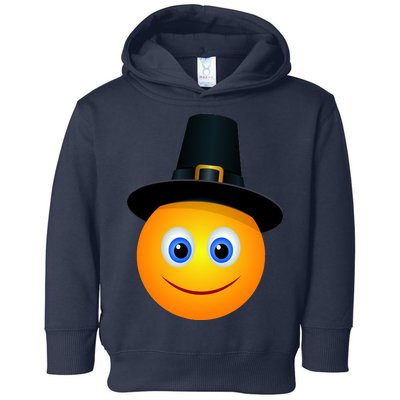 Thanksgiving Pilgrim Emoji Smiley Toddler Hoodie