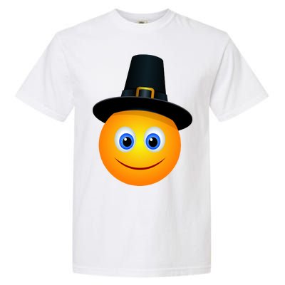 Thanksgiving Pilgrim Emoji Smiley Garment-Dyed Heavyweight T-Shirt