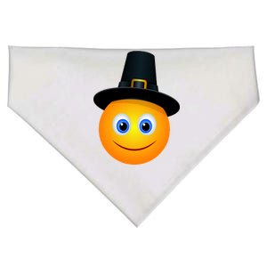 Thanksgiving Pilgrim Emoji Smiley USA-Made Doggie Bandana