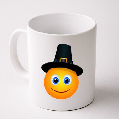 Thanksgiving Pilgrim Emoji Smiley Coffee Mug