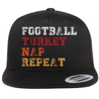 Thanksgiving Schedule Football Turkey Nap Repeat Flatbill Hat