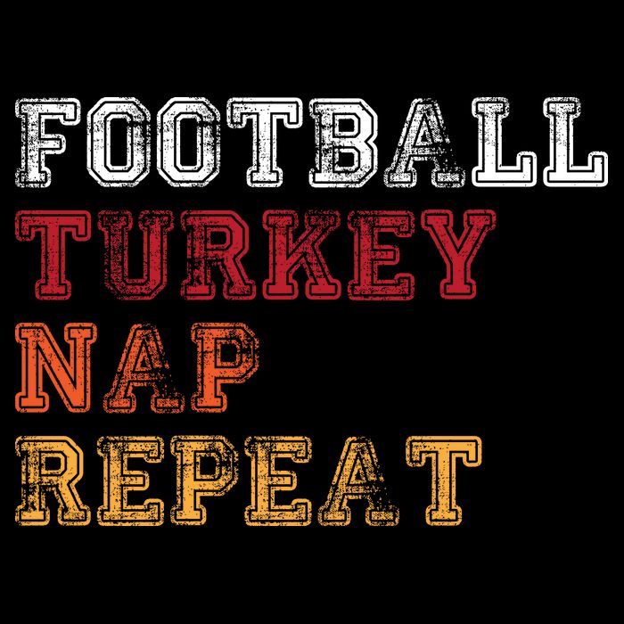 Thanksgiving Schedule Football Turkey Nap Repeat Wool Snapback Cap