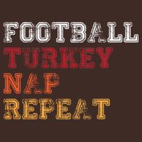 Thanksgiving Schedule Football Turkey Nap Repeat Cooling Performance Crew T-Shirt