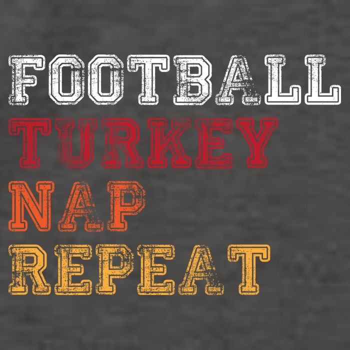 Thanksgiving Schedule Football Turkey Nap Repeat Vector Backpack