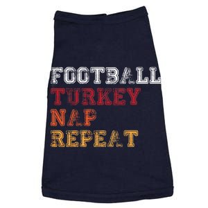 Thanksgiving Schedule Football Turkey Nap Repeat Doggie Tank