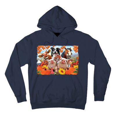 Thanksgiving Selfie Animals Tall Hoodie