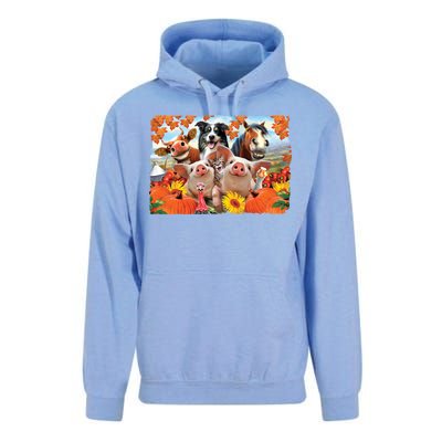 Thanksgiving Selfie Animals Unisex Surf Hoodie