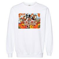 Thanksgiving Selfie Animals Garment-Dyed Sweatshirt