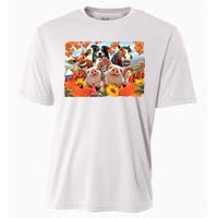 Thanksgiving Selfie Animals Cooling Performance Crew T-Shirt