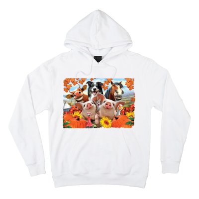 Thanksgiving Selfie Animals Hoodie