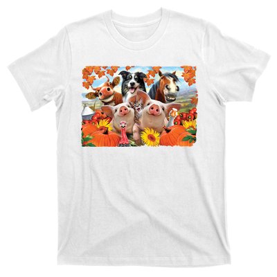 Thanksgiving Selfie Animals T-Shirt