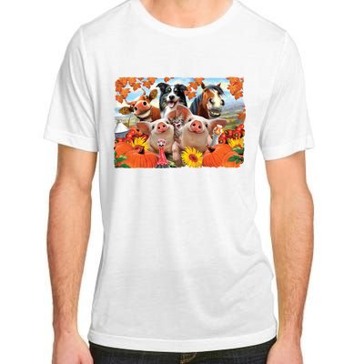 Thanksgiving Selfie Animals Adult ChromaSoft Performance T-Shirt