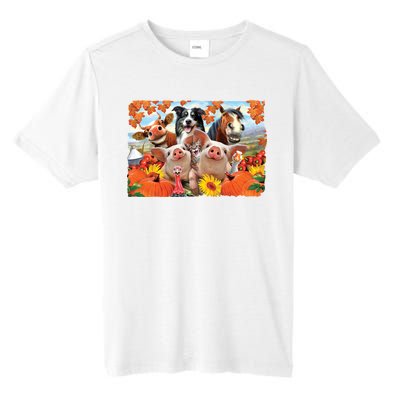 Thanksgiving Selfie Animals Tall Fusion ChromaSoft Performance T-Shirt