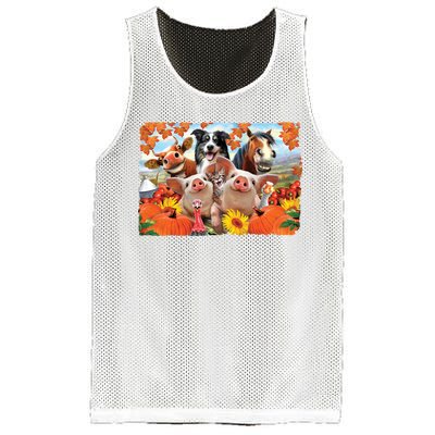 Thanksgiving Selfie Animals Mesh Reversible Basketball Jersey Tank