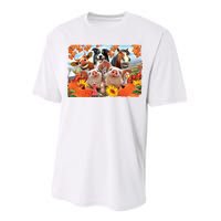 Thanksgiving Selfie Animals Performance Sprint T-Shirt