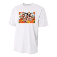 Thanksgiving Selfie Animals Youth Performance Sprint T-Shirt