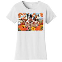 Thanksgiving Selfie Animals Women's T-Shirt