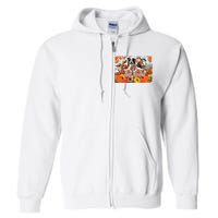 Thanksgiving Selfie Animals Full Zip Hoodie