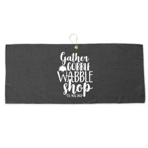 Thanksgiving Shopping Large Microfiber Waffle Golf Towel