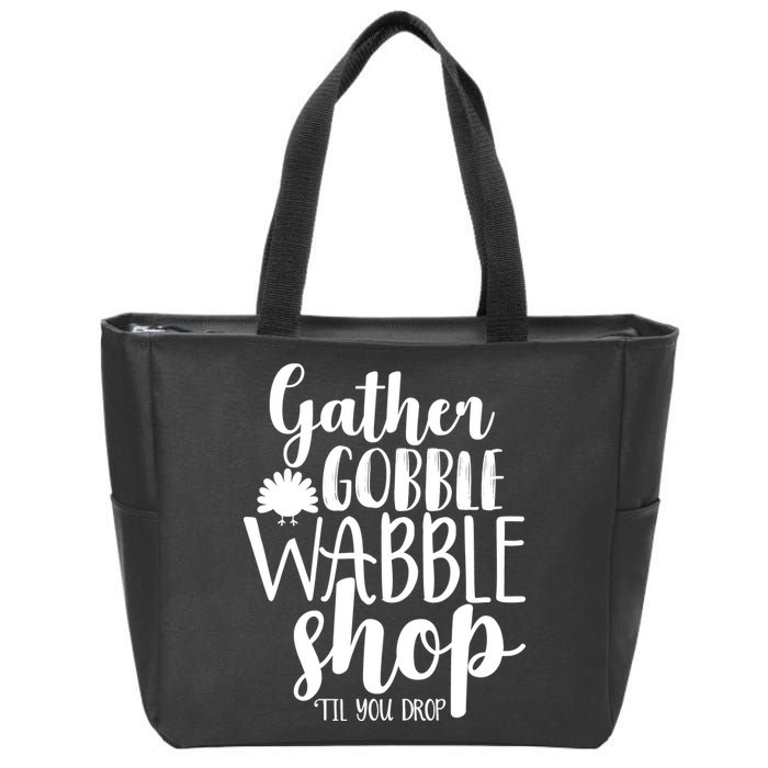 Thanksgiving Shopping Zip Tote Bag