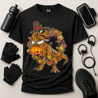 Thanksgiving T-Rex Pilgrim Cooling Performance Crew T-Shirt