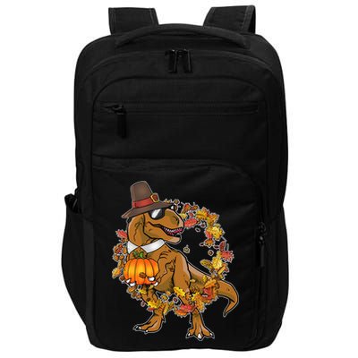 Thanksgiving T-Rex Pilgrim Impact Tech Backpack