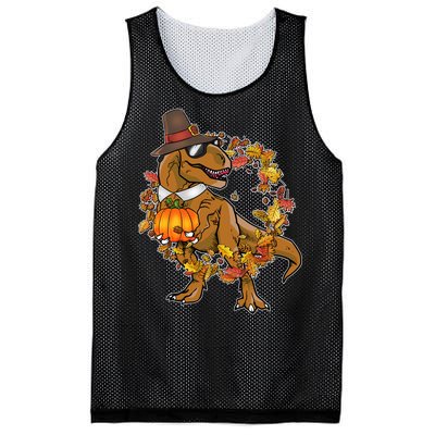 Thanksgiving T-Rex Pilgrim Mesh Reversible Basketball Jersey Tank