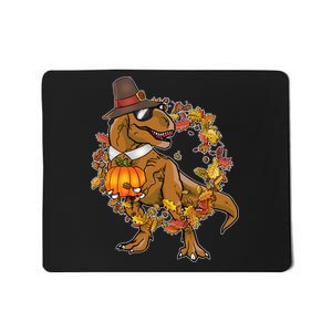 Thanksgiving T-Rex Pilgrim Mousepad