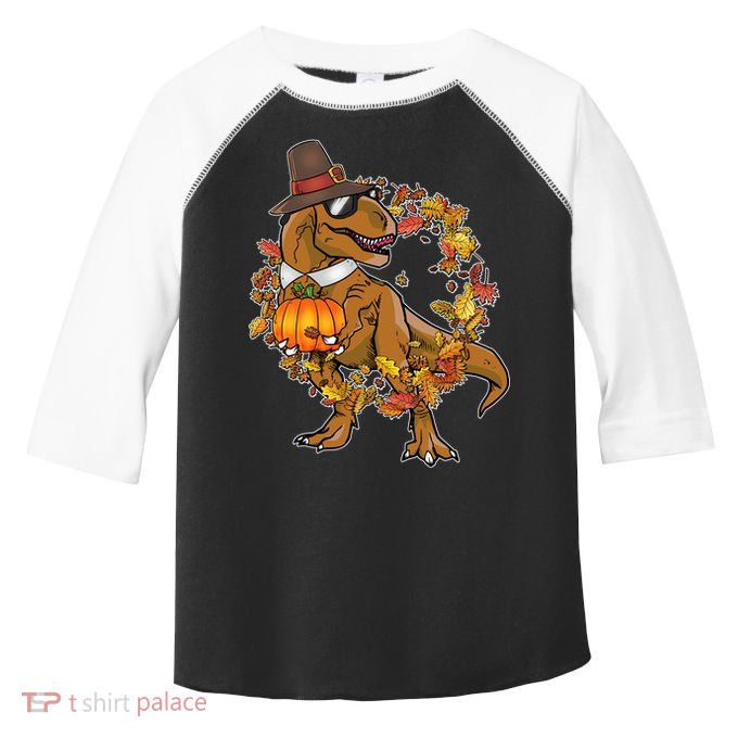 Thanksgiving T-Rex Pilgrim Toddler Fine Jersey T-Shirt