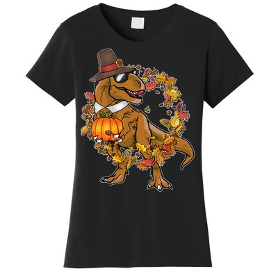 Thanksgiving T-Rex Pilgrim Women's T-Shirt