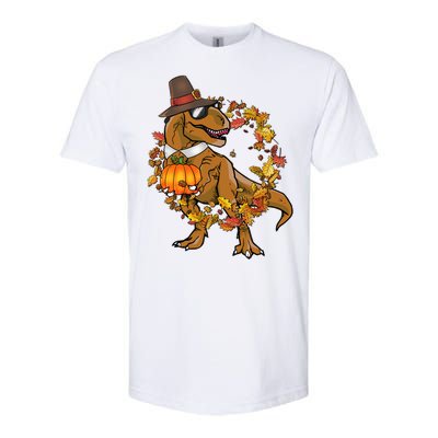 Thanksgiving T-Rex Pilgrim Softstyle® CVC T-Shirt