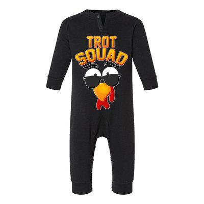 Thanksgiving Trot Squad Turkey Infant Fleece One Piece