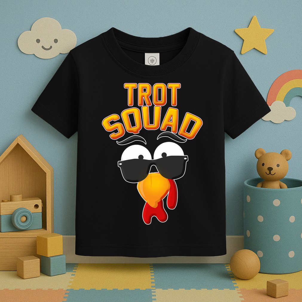 Thanksgiving Trot Squad Turkey Toddler T-Shirt