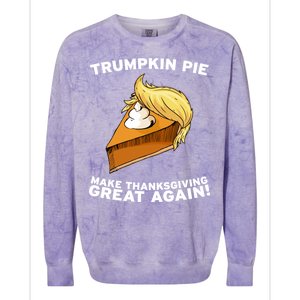 Thanksgiving Trumpkin Pie Colorblast Crewneck Sweatshirt