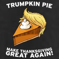 Thanksgiving Trumpkin Pie 7 Panel Mesh Trucker Snapback Hat
