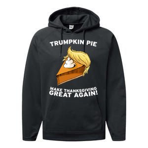 Thanksgiving Trumpkin Pie Performance Fleece Hoodie