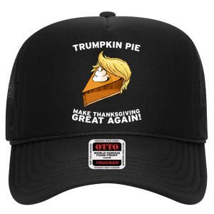 Thanksgiving Trumpkin Pie High Crown Mesh Back Trucker Hat