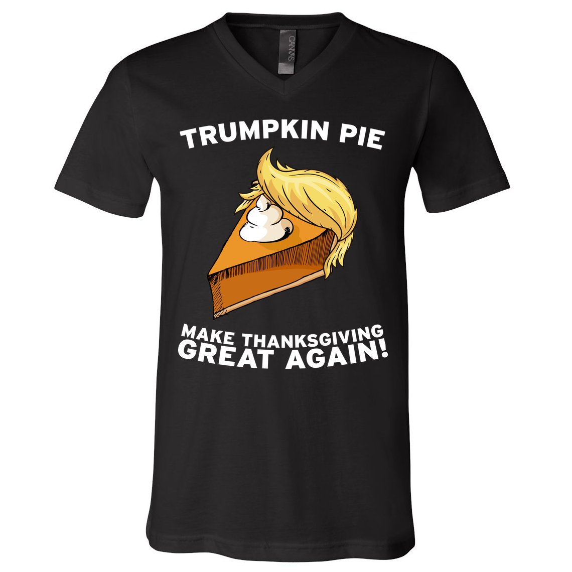 Thanksgiving Trumpkin Pie V-Neck T-Shirt