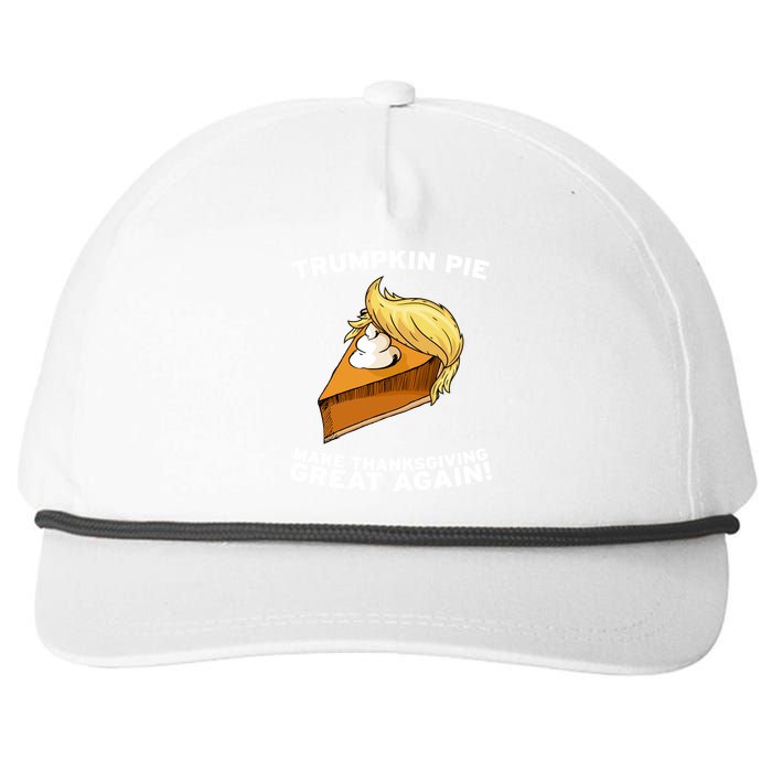 Thanksgiving Trumpkin Pie Snapback Five-Panel Rope Hat