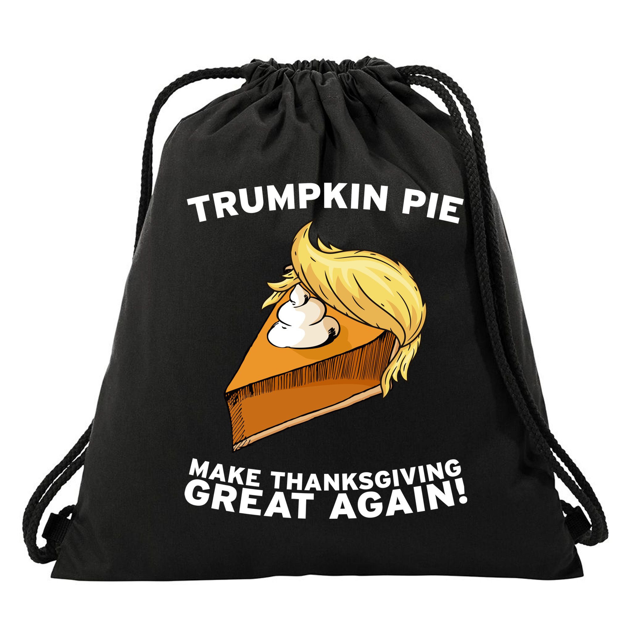 Thanksgiving Trumpkin Pie Drawstring Bag